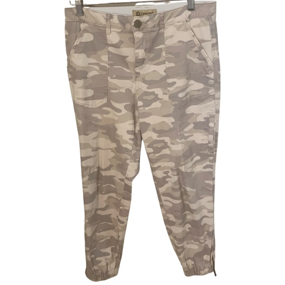 DEMOCRACY “Ab” Technology Camo Stretch Joggers Jeans Denim Size 10 - Picture 2 of 12